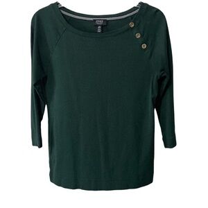 Jones NY dark green top size M